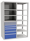 Treston heavy storage system is a perfect solutions for workshop and other heavy industry environments. Load capacity up to 400 kg per shelf.