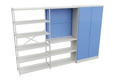 Treston shelving system for industrial and technical workplaces is modular and versatile. Build a storage based on your own needs. 
